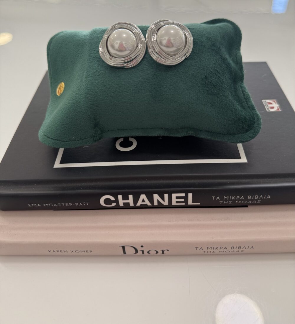 Silver perle earring
