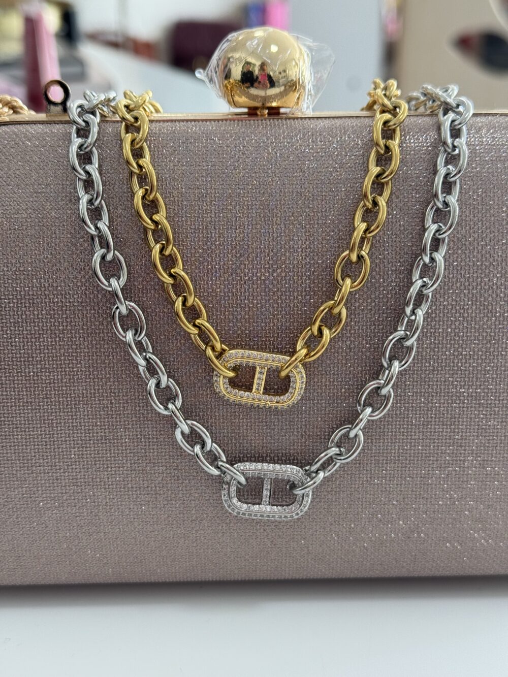 SILVER necklace stainless steel - Image 2