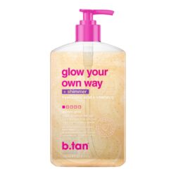 Glow your own way shimmer 473ml, Διαφανές Self tan gel μαυρίσματος με shimmer - BTan