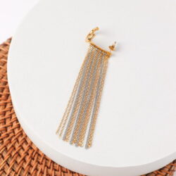 Two Tone Κρεμαστό Σκουλαρίκι Tassel Ένα Τεμάχιο