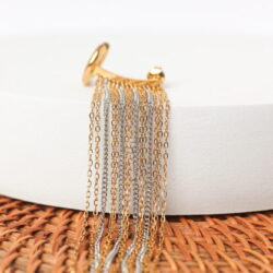 Two Tone Κρεμαστό Σκουλαρίκι Tassel Ένα Τεμάχιο
