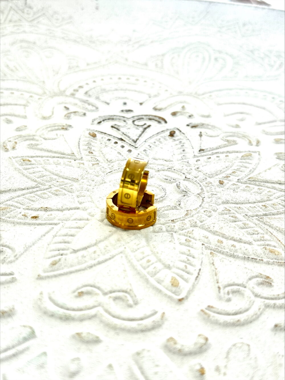 BLG gold earrings