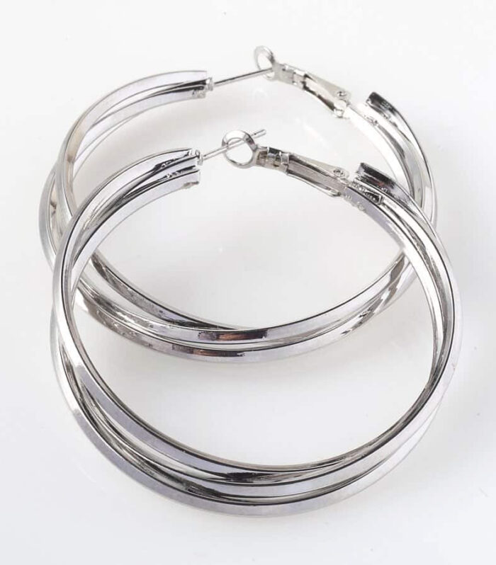 SILVER HOOPS BIG