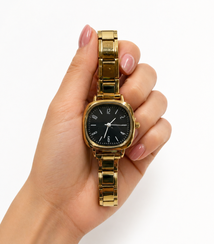 Gold Minimal Black Dial