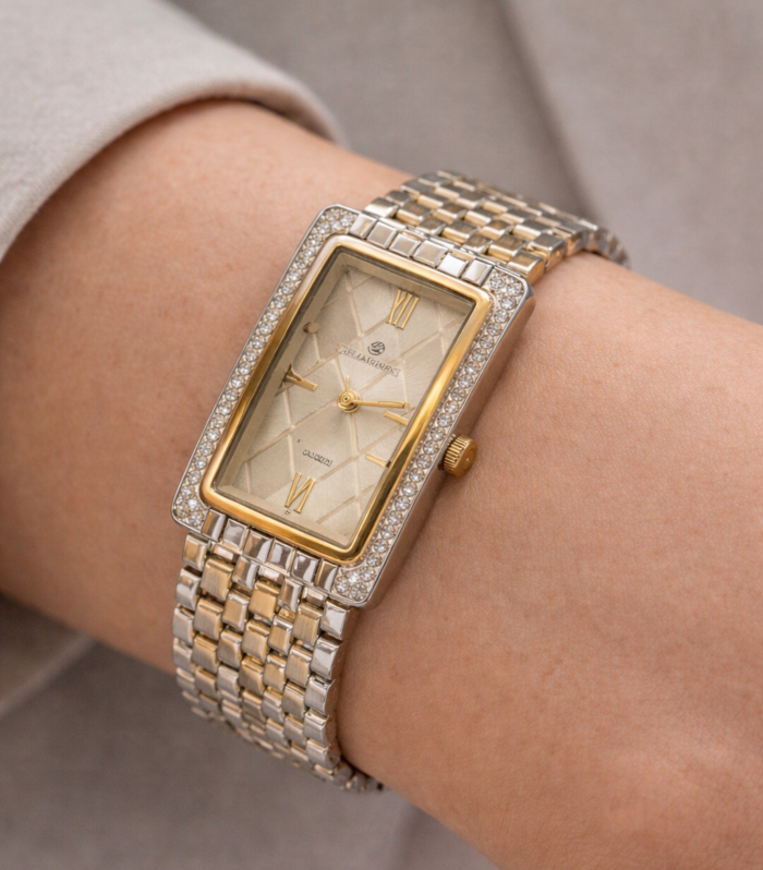 Elegance crystal gold and silver