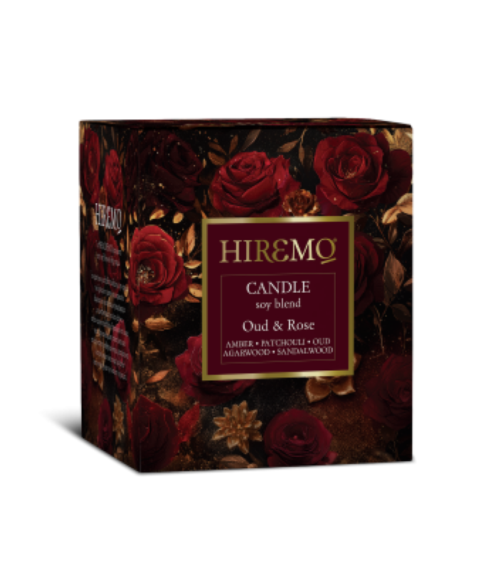 HIREMO SOY BLEND CANDLE OUD & ROSE