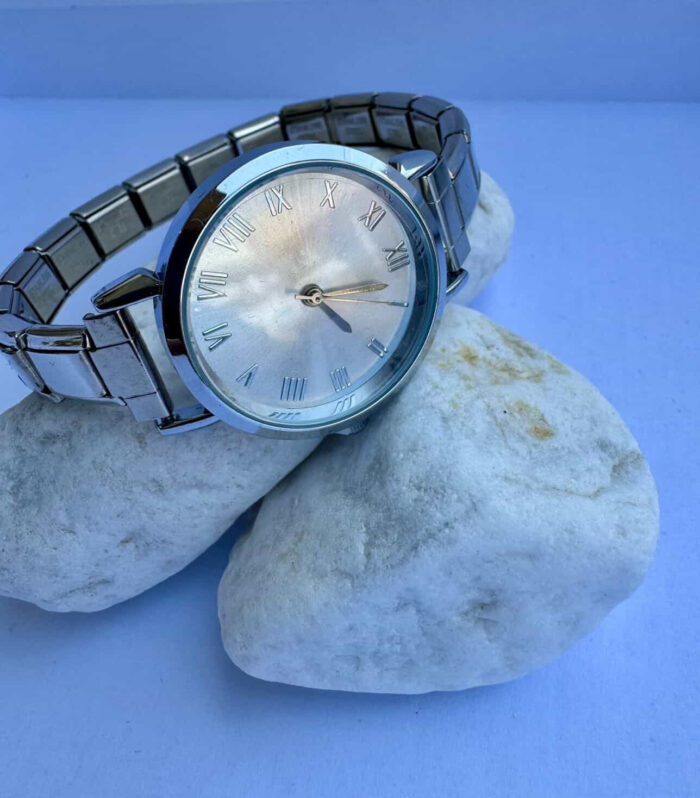 Silver roman elegance watch
