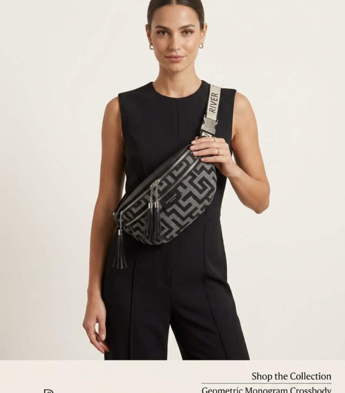 Urban Monogram Belt Bag-Black