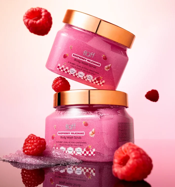 Fluff Raspberry Milkshake Body Scrub 350ml