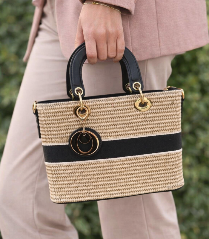 Chic Riviera Bag- Beige&Black