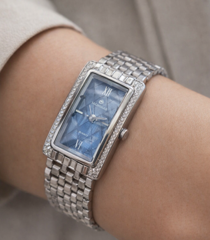 Elegance crystal silver blue