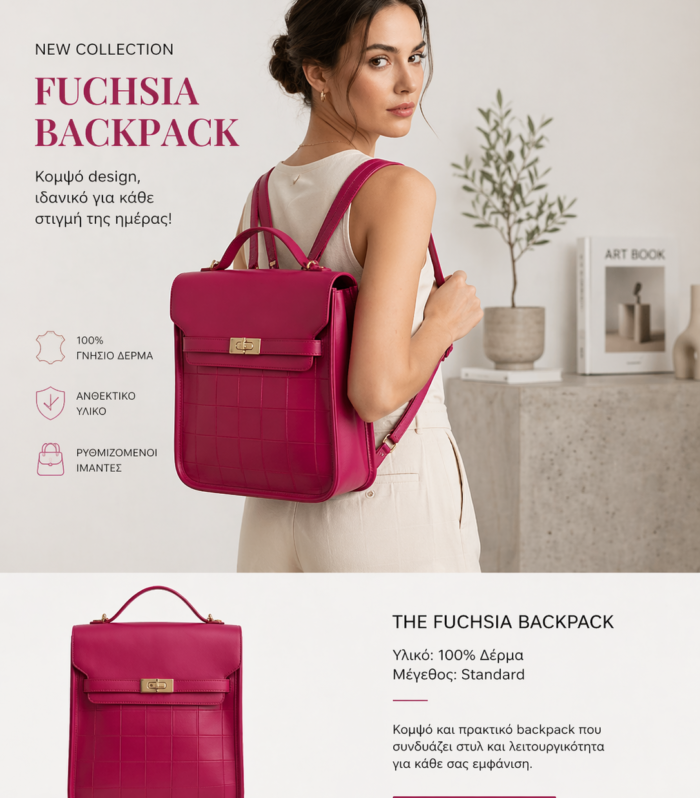 Fuchia Luxe Backpack AXEL