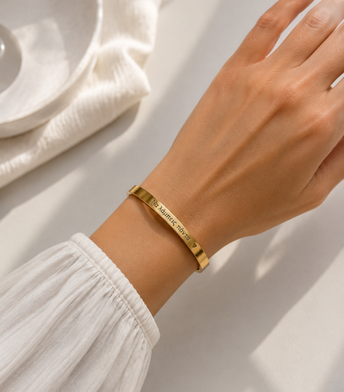 Forever Words Bangle gold