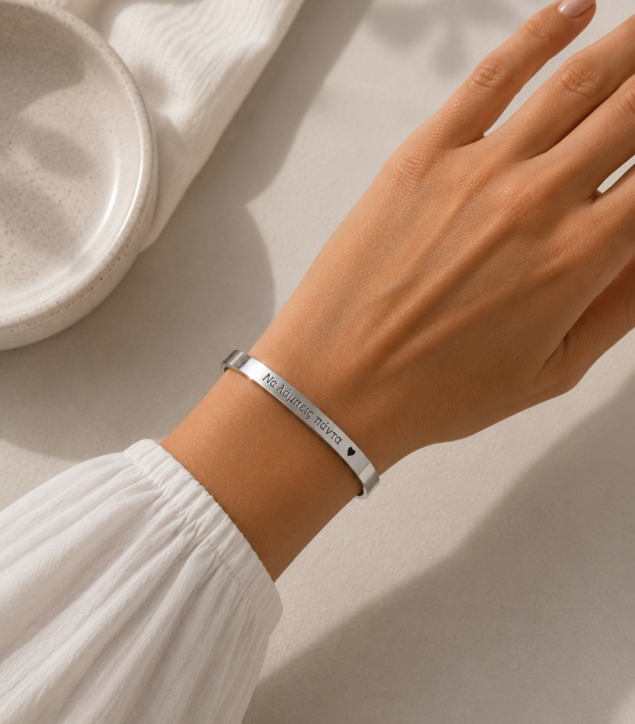 Forever Words Bangle silver