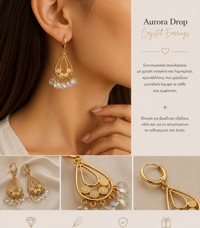 Aurora Drop Crystal Earrings