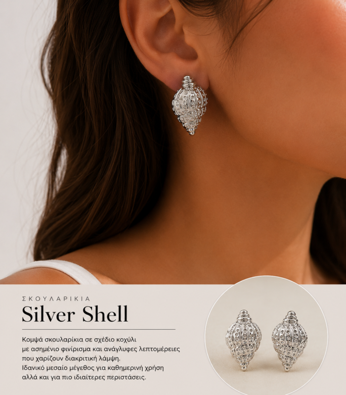 Silver Shell Earrings