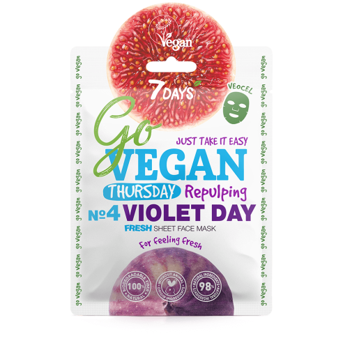7DAYS GoVegan sheet mask VIOLET DAY 25g