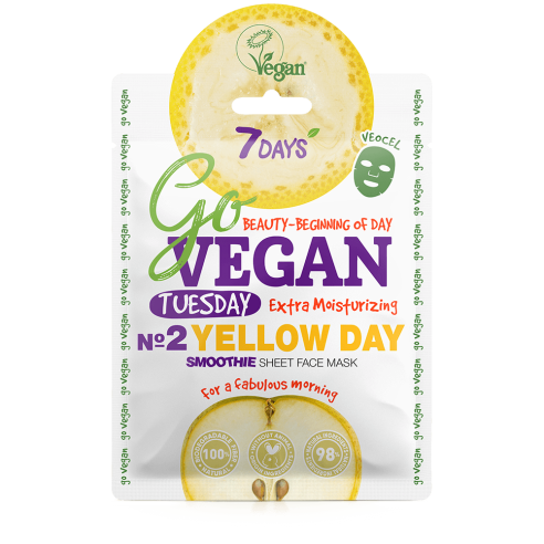 7DAYS GoVegan sheet mask ΥΕLLOW DAY 25g
