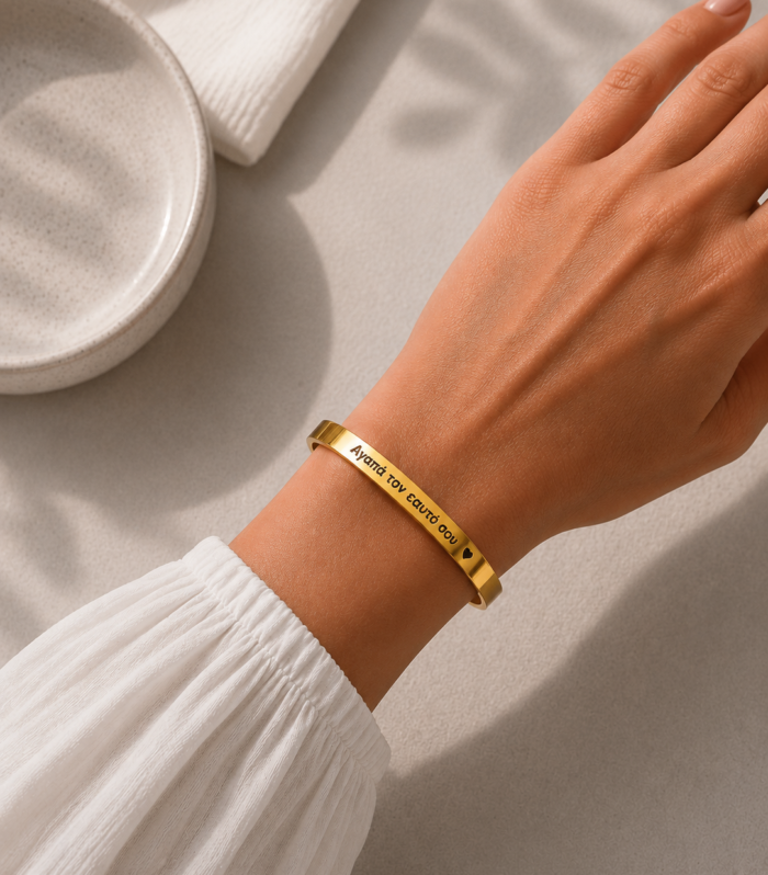 Forever Words Bangle gold