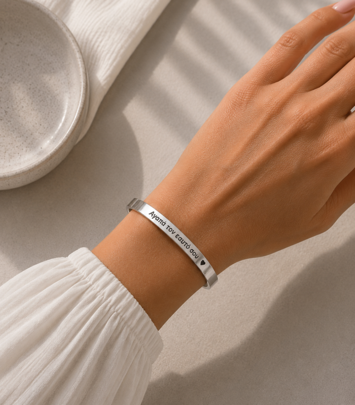 Forever Words Bangle silver