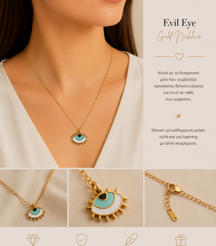 Evil Eye Gold Necklace