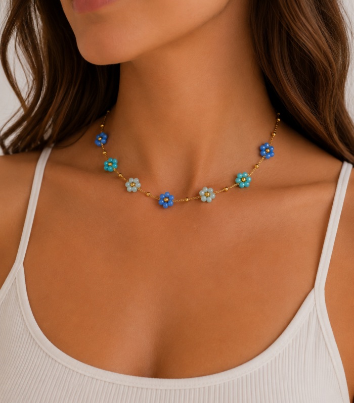 Blue Blossom Necklace