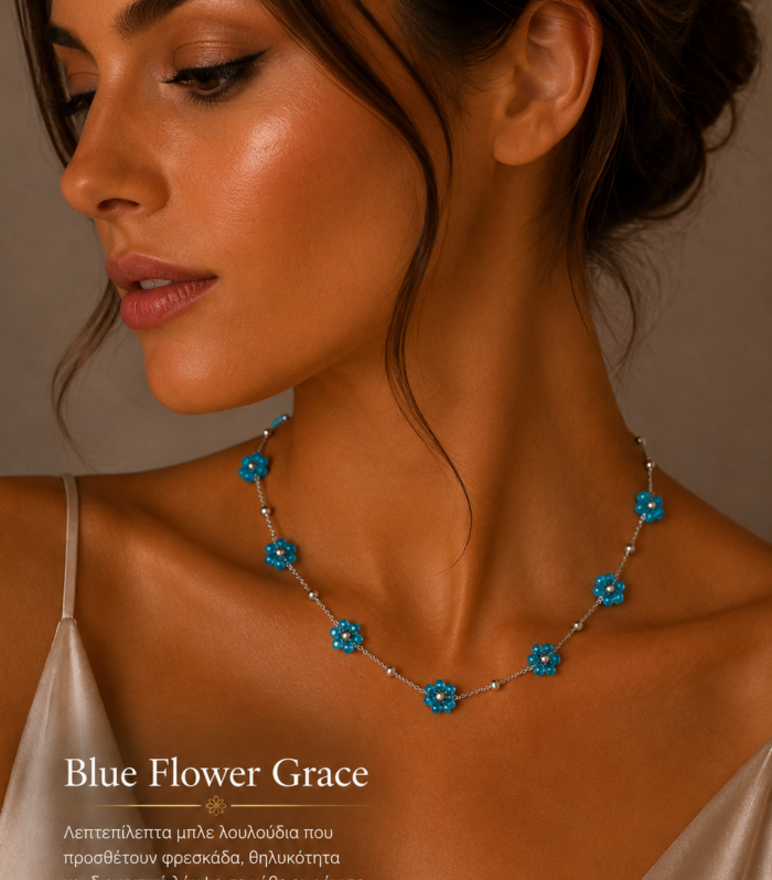 Silver Blue Flower