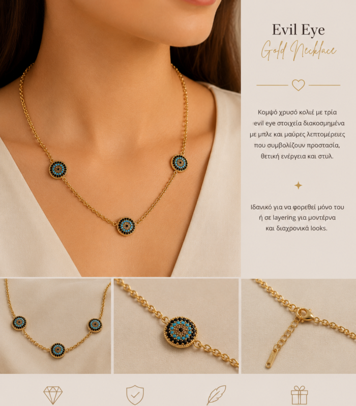 Evil Eye Gold Necklace
