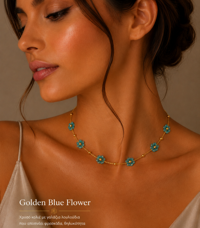 Golden Blue Flower